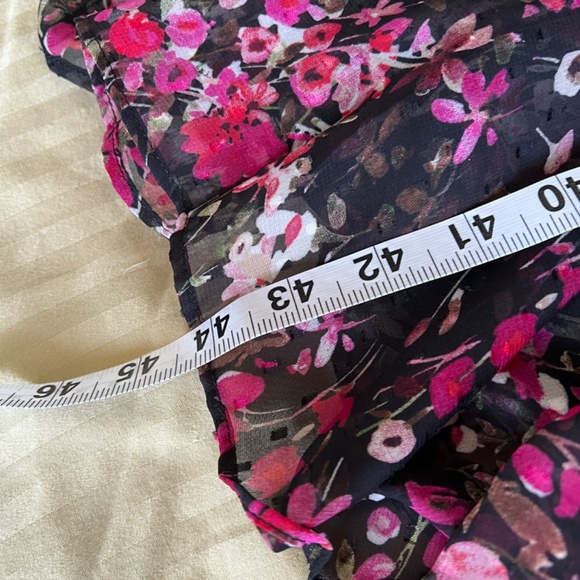 Danny & Nicole Black and Pink Floral Midi Dress - Picture 8 of 8